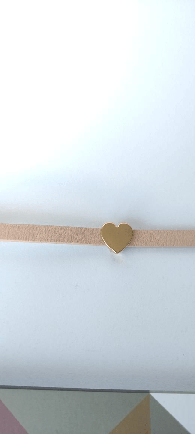 Bracelet en cuir rose enfant 
