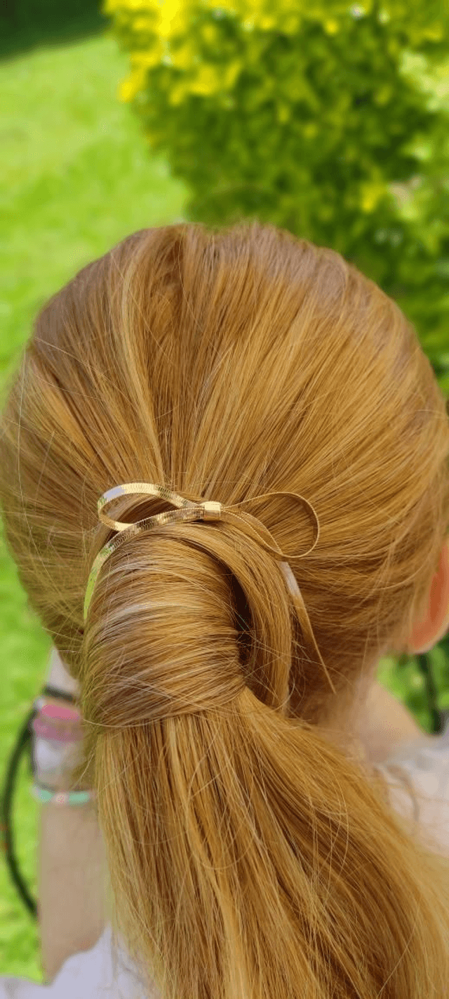 Noeud doré épingle cheveux 