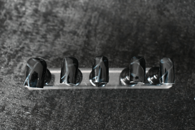Kit press-on nails noir/ gris