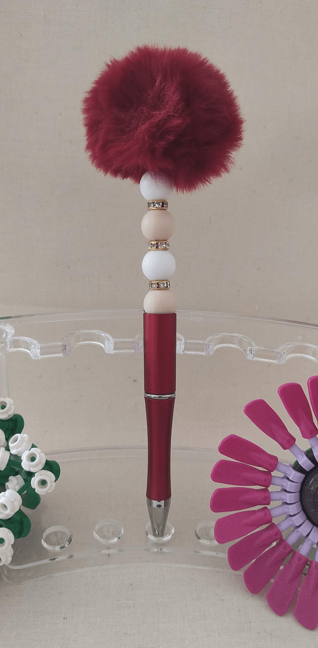 Stylo perle silicone rouge foncé 